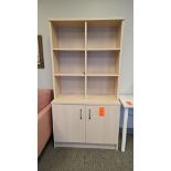 Tvilum-Scanbirk 2-Door Wood Cabinet; with Hutch
