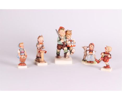 MI. Hummel, a lot&nbsp;with (5) figurines, all marked Goebel.