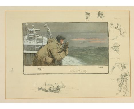 Charlie Johnson PAYNE Watching The Sweep Print Signed in pencil Sight size 30 x 42cm