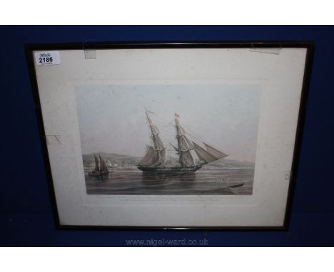 A print of the Brig 'Governor Maclean', built in 1833, after William Huggins, engraved C. Rosenberg.