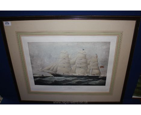 A Marine Print after W.B. Spencer of the Clipper 'The James Nicol Fleming'.