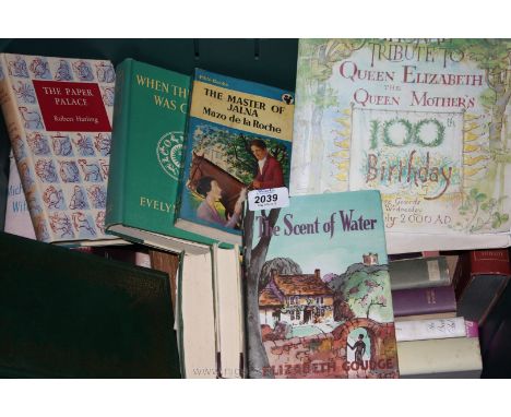 A box of Books: Paperback and hardback novels, Pepys Diary etc.