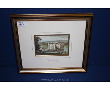 A framed Print of Leeds Castle, Kent.