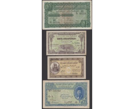 Egyptian Government Currency Note, a group comprising 10 Piastres, 27 May 1917, serial number B/1 98718, Wahba signature, 5 P