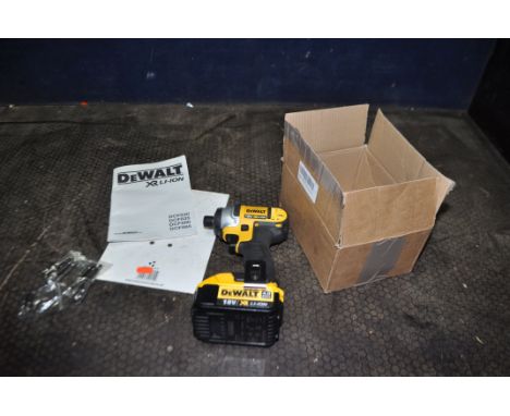 A DeWALT DCF885 ZR Li-ION IMPACT DRIVER, with a 4Ah battery but no charger