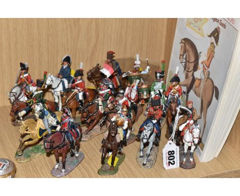 A GROUP OF SIXTEEN DEL PRADO 'CAVALRY OF THE NAPOLEONIC WARS' FIGURES with thirteen accompanying magazines to include British