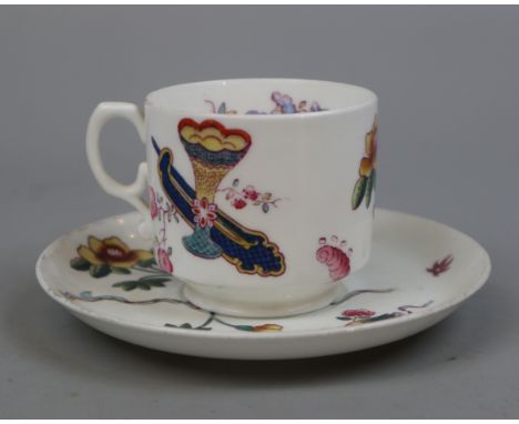 Porcelain tea cup and saucer by George Jones and Sons Ltd ca. 1876 (only other known example of pattern in Brooklyn Museum) 