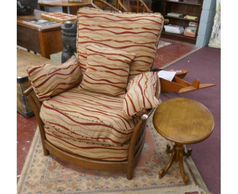 Ercol Golden Dawn armchair together with a side table 