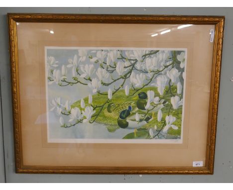 Signed print of ducks 