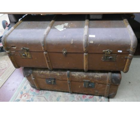2 vintage steamer trunks 