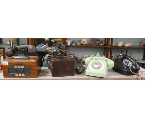 4 vintage telephones 