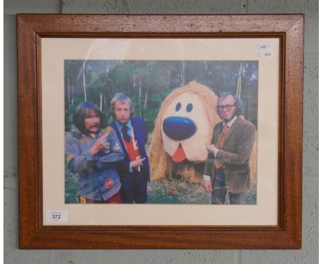 Framed print of the Goodies with Dougal the dog from The Magic Roundabout 