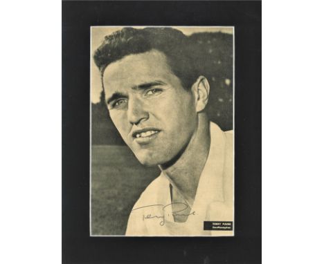 Terry Paine signed 14x11 overall mounted black and white magazine photo. Terence Lionel Paine MBE (born 23 March 1939) is an 