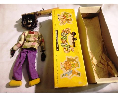 Pelham puppets S.S black puppet in very good to excellent condition, box has wear. P&amp;P Group 1 (£14+VAT for the first lot
