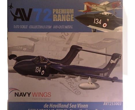 1/72 scale Navy Wings AV7253003, De-Haviland sea vixen, in excellent condition, boxed. P&amp;P Group 1 (£14+VAT for the first