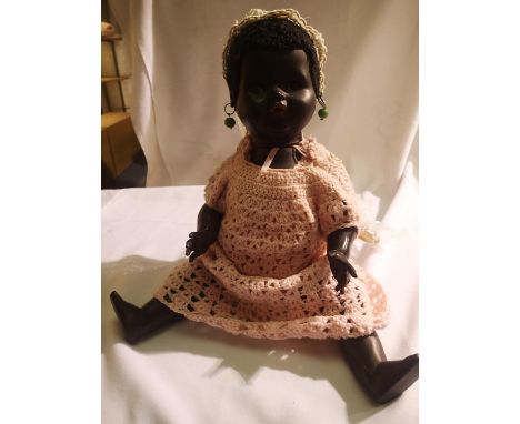 Palitoy black doll with moving arms, legs and head and sleep eyes. P&amp;P Group 2 (£18+VAT for the first lot and £3+VAT for 