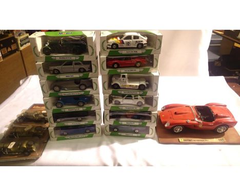 Corgi/Mobil performance car collection x12, excellent condition, boxes with storage wear and three Clifford Toys Historic rac