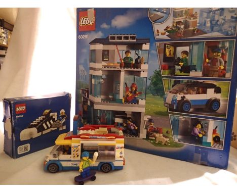 LEGO 60291 City, plus 40486 Adidas, both been built then returned to boxes, believe complete, with books but contents uncheck
