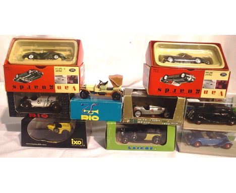 Nine assorted boxed diecast vehicles, 1/43 scale including Vanguards, R10, 1X0, Brumm etc. Twenty one Corgi Century of Cars, 