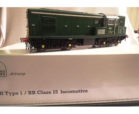 O gauge The Little Loco Company B.T.H type 1/ class 15 diesel locomotive BR Green, Late Crest, D82, in very good to excellent