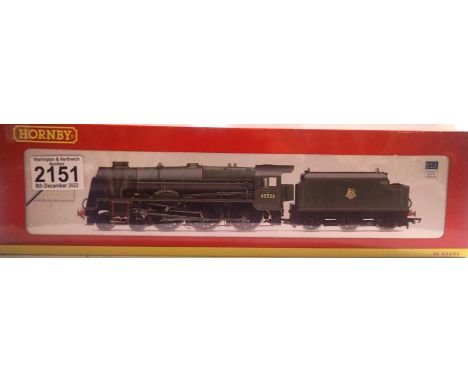 OO scale Hornby R2726, Patriot Class, Private W. WOOD V.C 45536 Green, Early crest in near mint condition, storage wear to bo