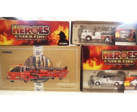 Three Corgi American fire engines US50506, US50804,97321 all in very good condition, boxes have wear. P&amp;P Group 1 (£14+VA