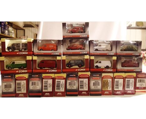 Twenty three trackside 1/76 scale commercials and vans, tankers, artics and transits. Mostly in good condition, wear to boxes