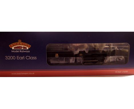 OO scale Bachmann 31-086 class 3200 Earl Class BR Black, 9017 Early Crest in near mint condition, storage marks to box. P&amp