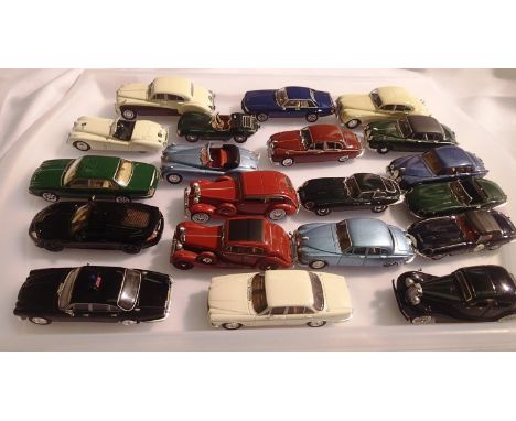 Twenty Jaguar 1/43 scale die-cast vehicles, Oxford, Vanguards, Corgi etc, mostly in very good to excellent condition, unboxed