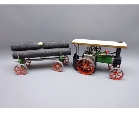 Mamod Steam Traction Engine T.E.1a,  with Steering Extension, information leaflet, iand part box of Fuel Tablets in original 