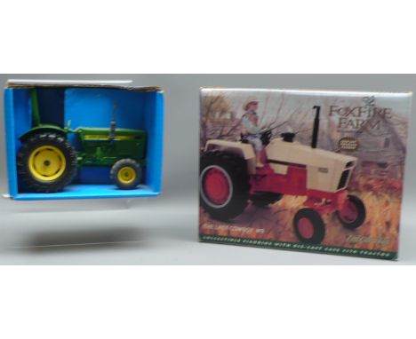 Ertl Foxfire Farm 'The Last Cowboy' 1/16 scale cold cast porcelain, diecast metal & plastic model Case 1170 Tractor model wit