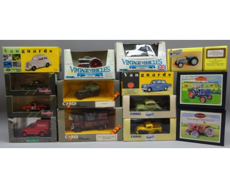 Corgi and other diecast vehicles incl. Ertl 1929 Case L, Britains Vintage Farm Collectables Fordson Major E27N & David Brown 