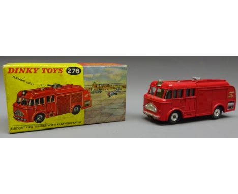 Dinky diecast Airport Fire Tender with Flashing Light No.276 in original red & yellow pictorial box    Condition Report  Mode