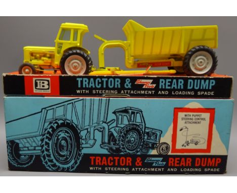 Britains diecast metal & plastic yellow Tractor and Rear Dump No.9630, boxed    Condition Report  Model G, possibly lacking p