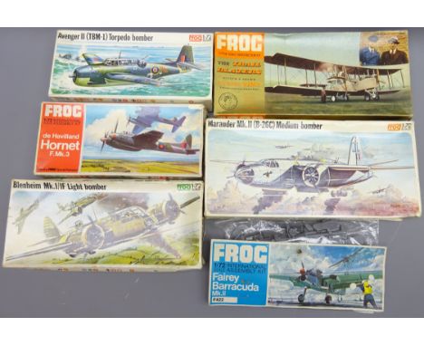 Frog 1/72 scale model aircraft kits incl. Vickers Vimy, Blenheim Mk.1 etc boxed and packaged (6)   Condition Report   Click h