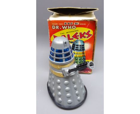 Dr. Who / Daleks; Louis Marx & Co. battery operated plastic Dalek, c1964, boxed   Condition Report   Click here for further i