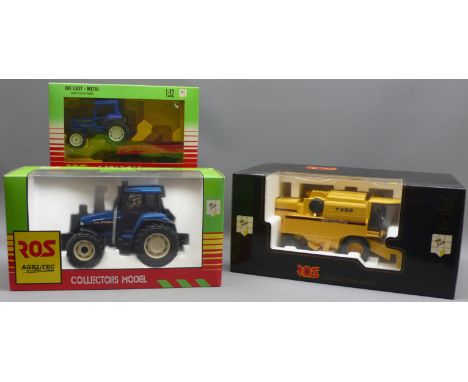 Ros Collection Gold 1/32 scale diecast metal & plastic model New Holland Combine TX66 model, 1:32 scale Ros diecast metal & p