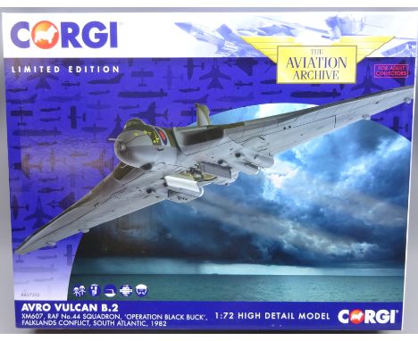 Corgi The Aviation Archive 1:72 scale model: Avro Vulcan B.2 XM607, RAF No.44 Squadron, 'Operation Black Buck', Falkland Conf