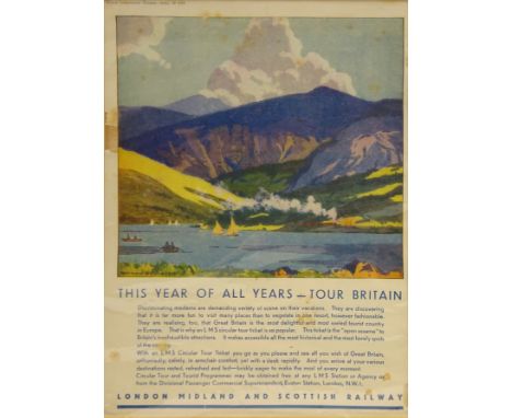 London Midland and Scottish Railway advert, after Norman Wilkinson, from The Punch Coronation Number April 28 1937, 26cm x 20