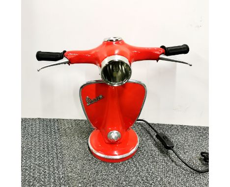 A Vespa style table lamp, H. 33cm.