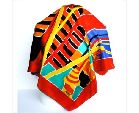 A silk scarf by Liberty of London. Limited edition 1983-1984 to commemorate Royal Academy of Arts Genius of Venice 1500-1600.