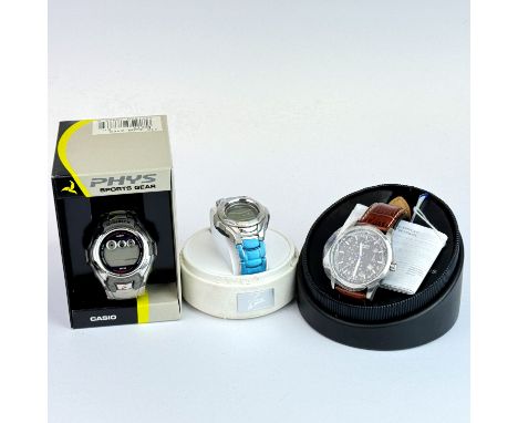 Two gentleman's Casio wrist watches and one further wrist watch.
