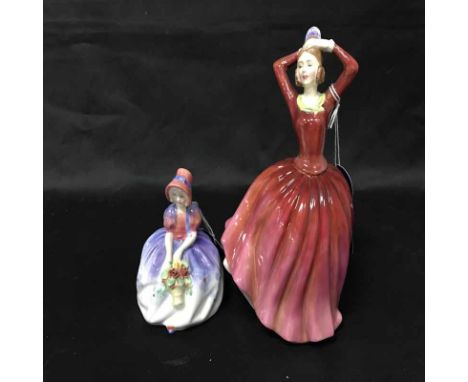 ROYAL DOULTON FIGURE OF MONICAalong with another Royal Doulton figure, two Hummel figures and other collectable British ceram