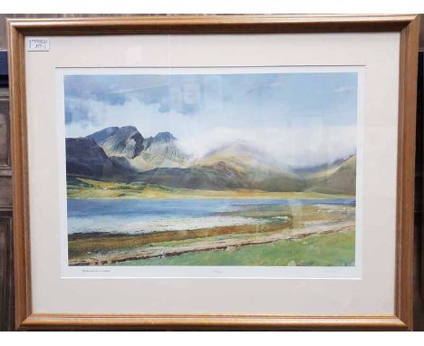 LANDSCAPE PRINT BY P H CRAVENalong with three other prints, all framed and under glass