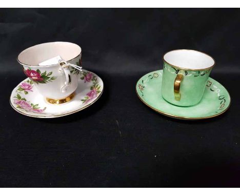 HAND PAINTED BREAKFAST SERVICEalong with a Paragon floral decorated tea service 