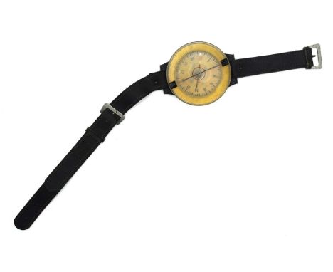 Second World War, Third Reich, German Luftwaffe Wrist Compass with leather strap manufactured by Kadlec marked AK 39 FL 23235