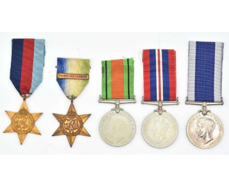 Second World War British Naval group of five medals impressed to M.39646 SY.P.P. R. W. Punchard, Royal Navy. Comprising of 19