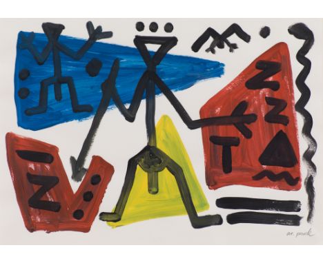 A. R. Pencko.T.Aquarell auf Papier; gerahmt42 x 59 cmSigniert rechts unten: ar. penckdirekt vom Künstler erhalten; seither ös