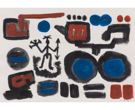 A. R. Pencko.T.1994Aquarell auf Papier; gerahmt41,5 x 59,5 cmSigniert rechts unten: ar. penckdirekt vom Künstler erhalten; se