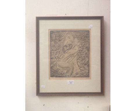Georg Ehrlich (1897-1966): An etching of Christ, c.1920, together with an exhibition catalogue of the same artist